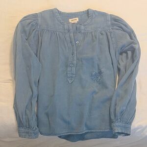 Zadig & Voltaire adorable soft denim look blouse